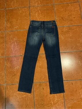 7 For All Mankind Men's Dark Indigo Straight Jeans